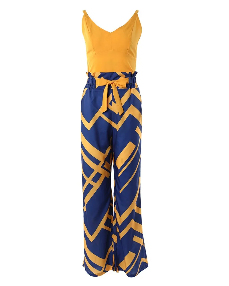 Macacão longo Com Cintura Alta Moda Casual Primavera 2024 - Image 4