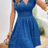 Vestido Curto Casual Decote em V Lançamento 2024
