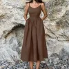 Vestido Longo de Linho Costa Nua Melissa