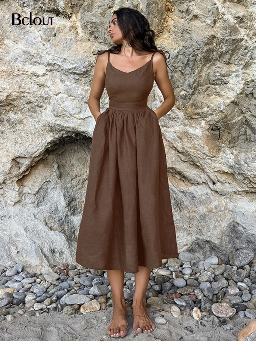 Vestido Longo de Linho Costa Nua Melissa