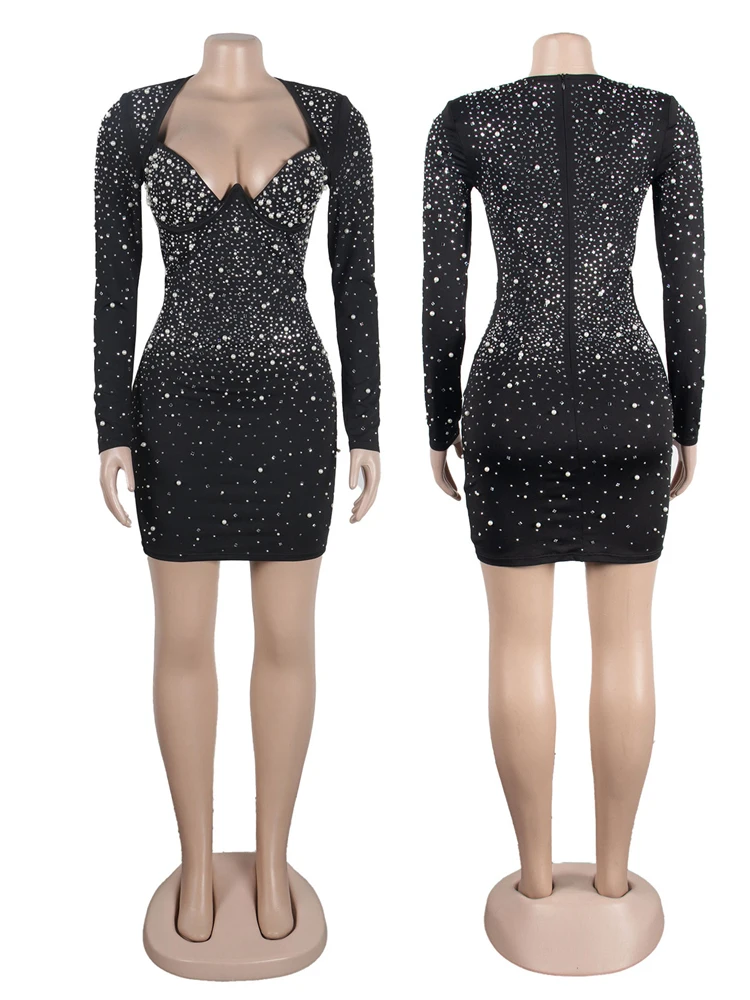 Mini Vestido de Luxo Mulheres Glamorosas e Sensuais - Image 5