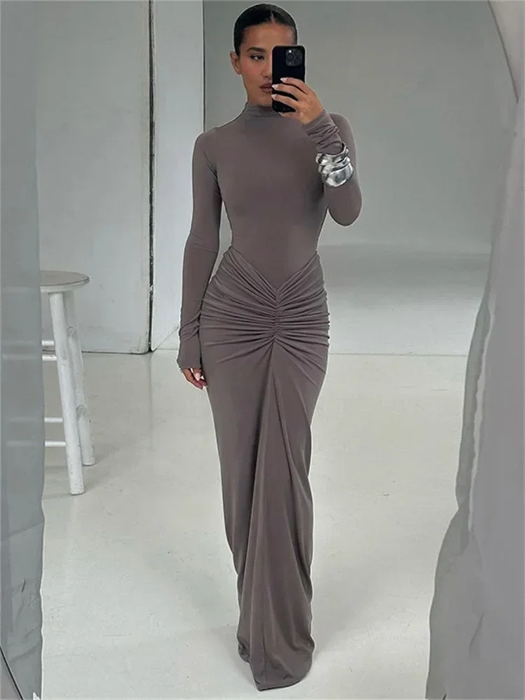 Vestido Maxi Plissado Longo Ana Rita