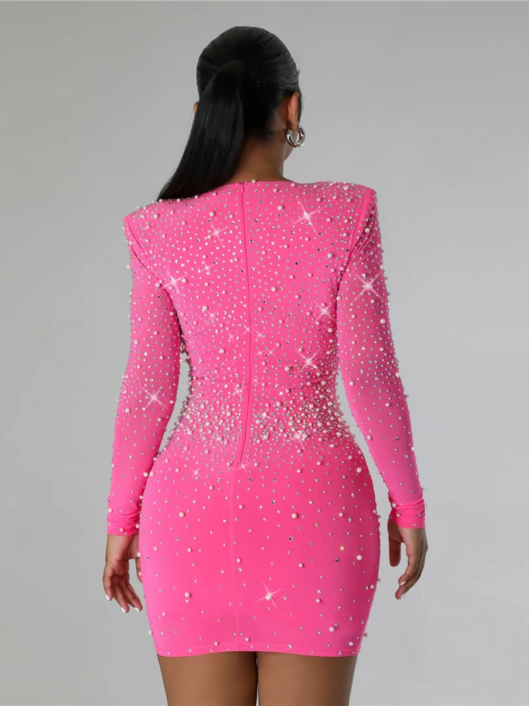 Mini Vestido de Luxo Mulheres Glamorosas e Sensuais - Image 4