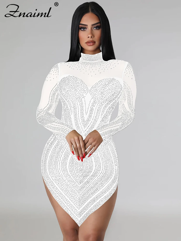 Vestido Curto de Malha Cristal Brilhante Esther