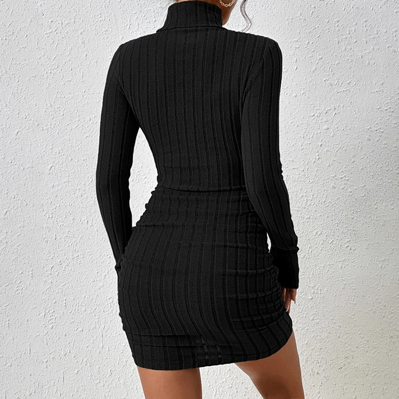 Mini Vestido de Manga Longa e Gola Alta - Image 5