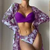 Kit Biquíni Estampado Com Quimono