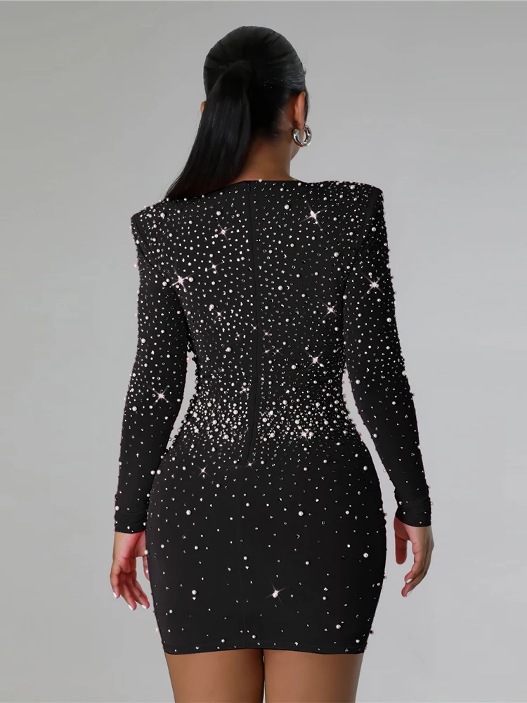 Mini Vestido de Luxo Mulheres Glamorosas e Sensuais - Image 2