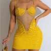 Mini vestido sexy de lantejoulas Yara