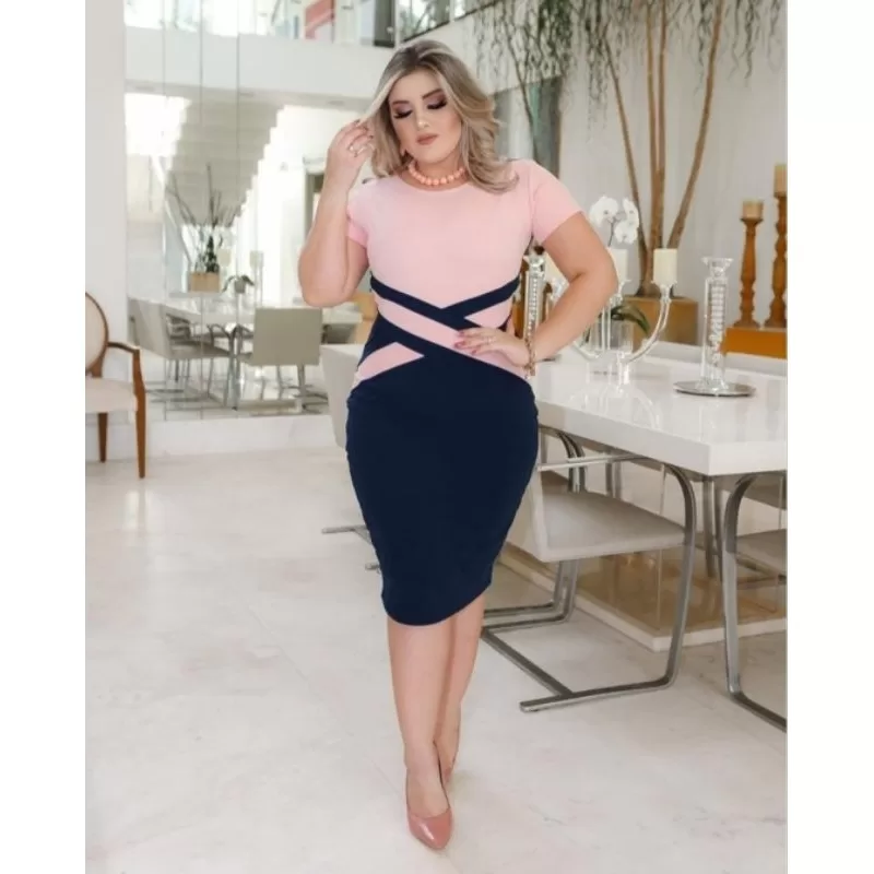 Vestido Midi Detalhe em X Moda Evangélica - Image 2