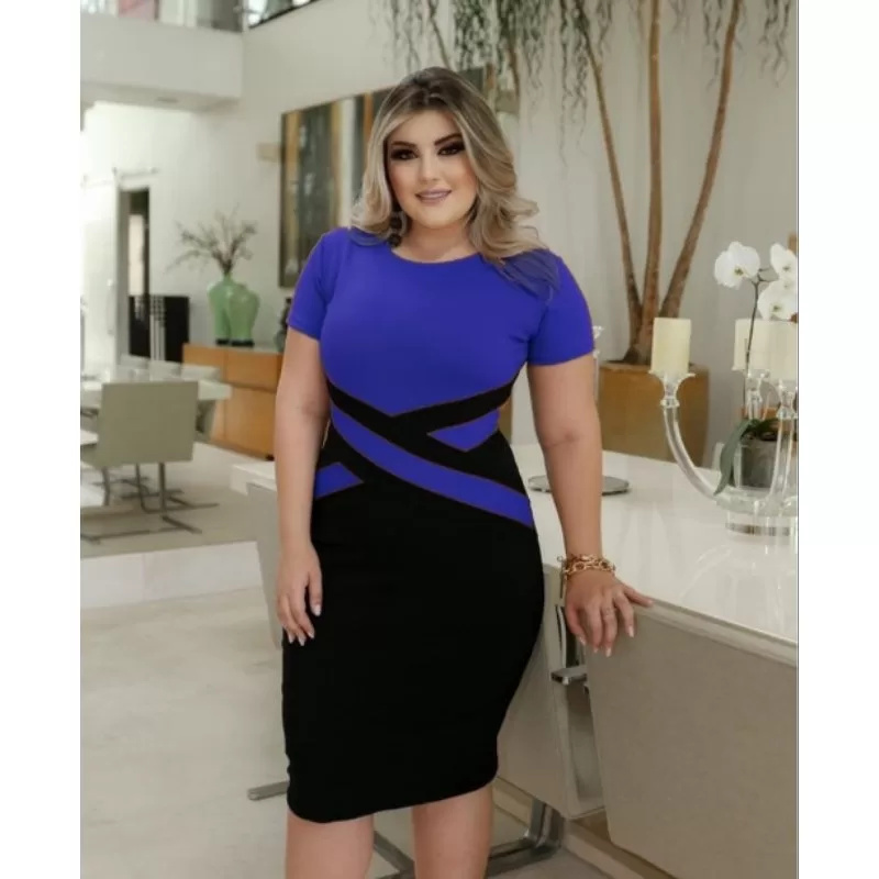 Vestido Midi Detalhe em X Moda Evangélica - Image 3