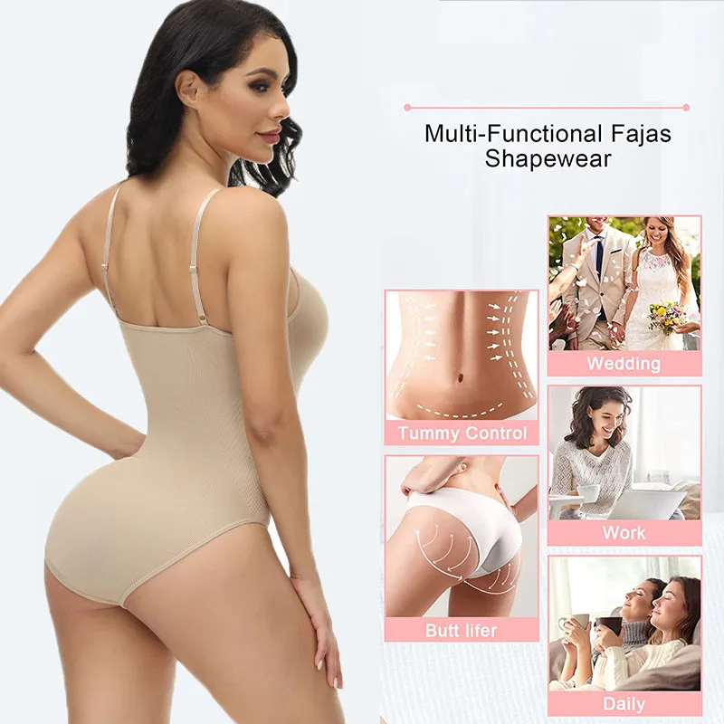 Body Modelador com Alças Finas e Decote V - Image 5