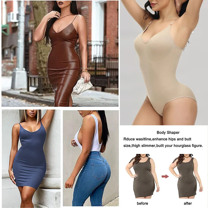 Body Modelador com Alças Finas e Decote V - Image 3