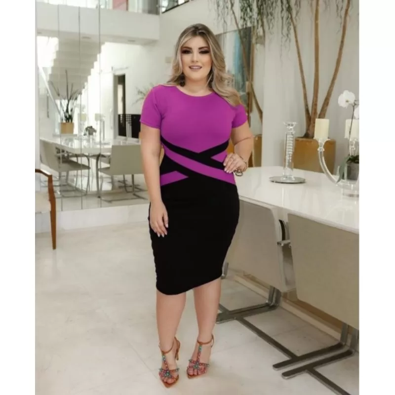 Vestido Midi Detalhe em X Moda Evangélica - Image 6