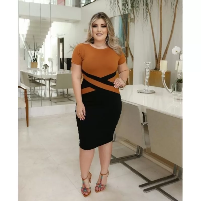 Vestido Midi Detalhe em X Moda Evangélica - Image 8